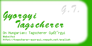 gyorgyi tagscherer business card